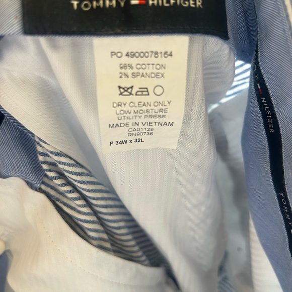 Tommy Hilfiger Blue and White Chinos with Classic Style - Picture 5 of 6